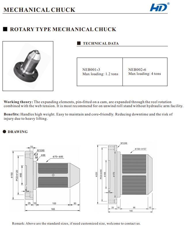 Handong rotary type mechanical chuck