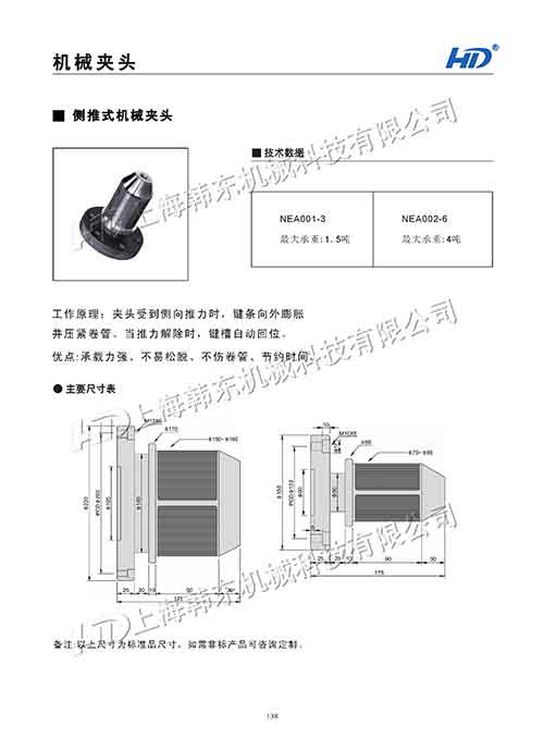 側推式機械夾頭